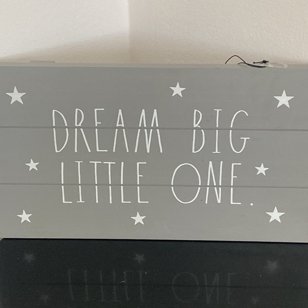 NEW Rae Dunn, “Dream Big, Little One”, Nursery/Toddler Room, Wall Hangin… - Picture 13 of 13